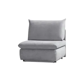 Sofa.de Schlafsessel Etta Kunstleder 88 x 88 x 96 cm Grau mit Schlaffunktion