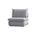 Sofa.de Schlafsessel Etta Kunstleder 88 x 88 x 96 cm Grau mit Schlaffunktion