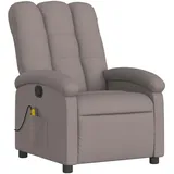 vidaXL Massagesessel Taupe Stoff
