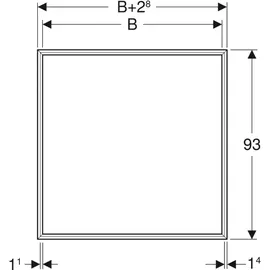 Geberit Abdeckrahmen für Spiegelschrank 505841002 60 cm