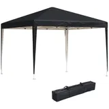 Outsunny Pavillon ca.3x3m, wasserabweisend Stabil Winterfest Pop-up Faltpavillon,