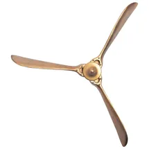 Wohnling Wanddekoobjekt Deko Propeller 85 cm Gold Wanddeko Aluminium Flugzeug Wandpropeller (Deko Propeller 85x85 cm Gold Metall Flugzeug), Wandpropeller Wohndeko, Wanddekoration Aluminium goldfarben