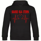 multifanshop Hoodie Herzschlag Schwarz L