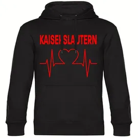 multifanshop Hoodie Herzschlag Schwarz L
