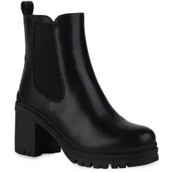 Damen Chelsea Boots in Schwarz