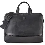 Harbour 2nd City Lights Aktentasche Leder 40 cm Laptopfach schwarz