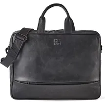Harbour 2nd City Lights Aktentasche Leder 40 cm Laptopfach schwarz