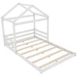 Gotagee Hausbett Kinderbett in Hausform mit Lattenrost Minimalistischer Stil 140x200cm