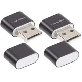 PEARL Mini USB Stick: 2er-Set Mini-Cardreader für microSD(HC/XC)-Karten bis 128 GB & USB (Micro SD USB, microSD Kartenleser, microSDHC Speicherkarten)