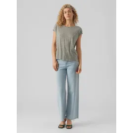 Vero Moda VMAVA Plain SS TOP Laurel Wreath/Stripes:Pristine M