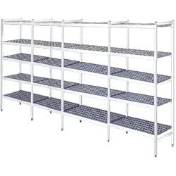 EURAST - Metallregal mit duraluminium-beinen 5 ebenen - 5080x470x1700 mm - 50804500