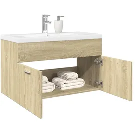 vidaXL Waschbeckenunterschrank mit Einbaubecken 0 x 0 x 0 cm Braun