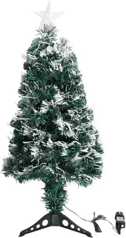 Aigostar Niederspannung flockiger Weihnachtsbaum 0,9 m RGBY Viele Farben IP44 Innen Außen