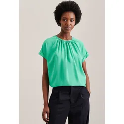 Shirtbluse »Schwarze Rose«, Kurzarm Rundhals Uni, Gr. M (38), grün, , 45669236-38