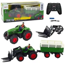 LeanToys RC-Landmaschine Traktor mit Anhänger CH RTR