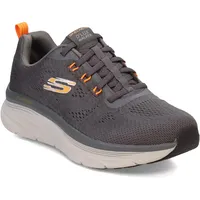 Skechers D'Lux Walker Commuter Charcoal/Orange 14 4E - Extra Wide, GRAU - 48.5 EU X-Weit