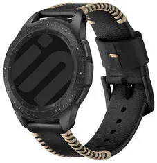 Strap-it TicWatch (22mm) Armband Leder für TicWatch  - Schwarz - Schnallenverschluss
