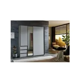 Z2 Schwebetürenschrank Stade 168 x 198 x 63 cm Sahara/Grau