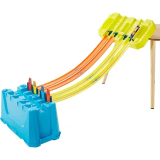 Hot Wheels GLC95 - Track Builder Unlimited Mehrspurige Speed Box mit 4-spuriger Startschranke für Stunts, Spielzeug Autorennbahn ab 6 Jahren