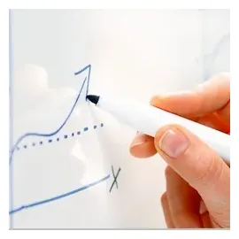 DAHLE Whiteboard 96151 90,0 x 60,0 cm weiß lackierter Stahl