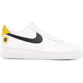 Nike Air Force 1 07 LV8 2 Leder White Black Dark Sulfur Trainer 42 EU - 42 EU