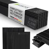 Juskys Terrassendiele 220 cm anthrazit