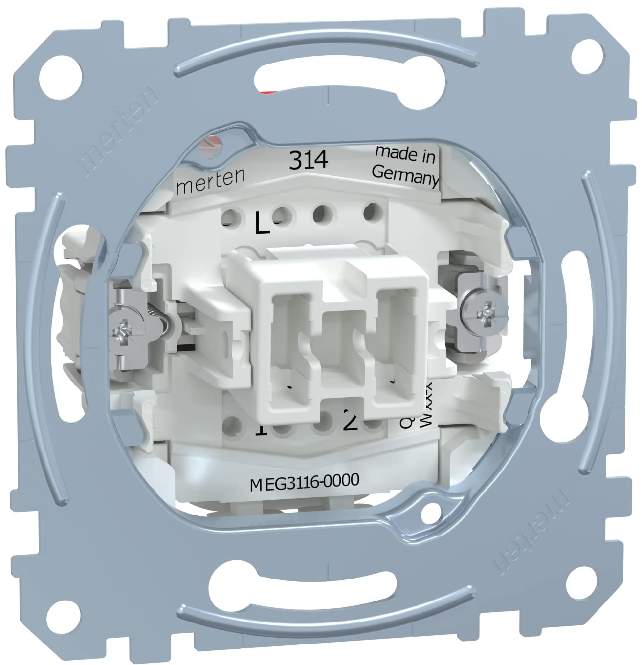 Schneider Electric Merten MEG3116-0000 - Ausschalter und Wechselschalter Einsatz - 10 A - AC 250 V – Steckklemmen - Unterputz zum Einbau von Schaltern & Steckdosen - LED Beleuchtungs-Module