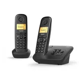 Gigaset A270 Cordless A Duo con segreteria telefonica Nero - Schwarz