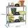 Proregal Lagerregal Metall 100x100x40 cm grau 3 Fachböden