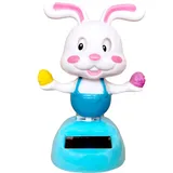 Dekorationsartikel für Ostern: Solar Wackelhase mit Eiern, ca. 11 cm hoch