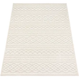 Paco Home Teppich PACO HOME "Cotton 231", beige (creme), B:60cm H:6mm L:110cm, Polypropylen, Teppiche, Teppich, Uni-Farben, Hoch-Tief Effekt, boho, In- und Outdoor geeignet
