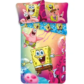 Jerry Fabrics Spongebob SBOB19BS049 Kinderbettwäsche Sponge Bob Schwammkopf, 2 Stück, 140x200 cm + 70x90 cm