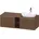 Waschtischunterschrank 140x55cm 2 A 1 Pl B R ES geb/Nu dkl