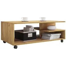 VCM Holz Sofatisch Couchtisch Rollen rollbar Stango XL