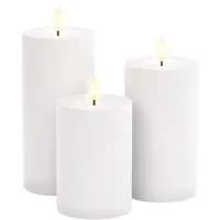goobay LED-Kerzen 3er-Set 249 g weiß