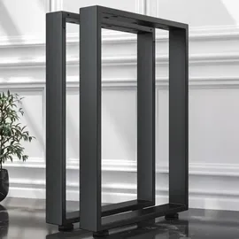 GGM Möbel 2er-Set U Stehtisch Kufen | Schwarz | Füße: 8x8cm | B68xH105cm | U Bartisch Kufen, Bartisch Kufen