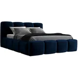 a&j möbelland Polsterbett, Dunkelblau, H2, 140x200 cm, Schlafzimmer, Betten, Polsterbetten