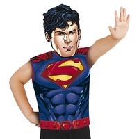 Rubies 33689 Superman-Kostüm, Party-T-Shirt+Maske, Cartoon, Blau, Einheitsgröße