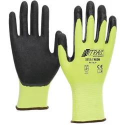 AS Arbeitsschutz Arbeitshandschuhe | 12 Paar Nitras Neon Strickhandschuhe | Gr. 11