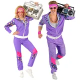 Widmann W WIDMANN MILANO Party Fashion - Kostüm Trainingsanzug, 80er Jahre Outfit, Jogginganzug, Bad Taste Outfit, Faschingskostüme