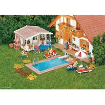 FALLER Swimming-Pool und Gartenhaus 180542 H0