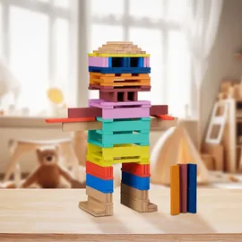 Relaxdays Holzbausteine 100er Set - Blau