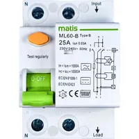 MATIS FI-Schutzschalter 25A - 30mA / 2-Pol/Typ B