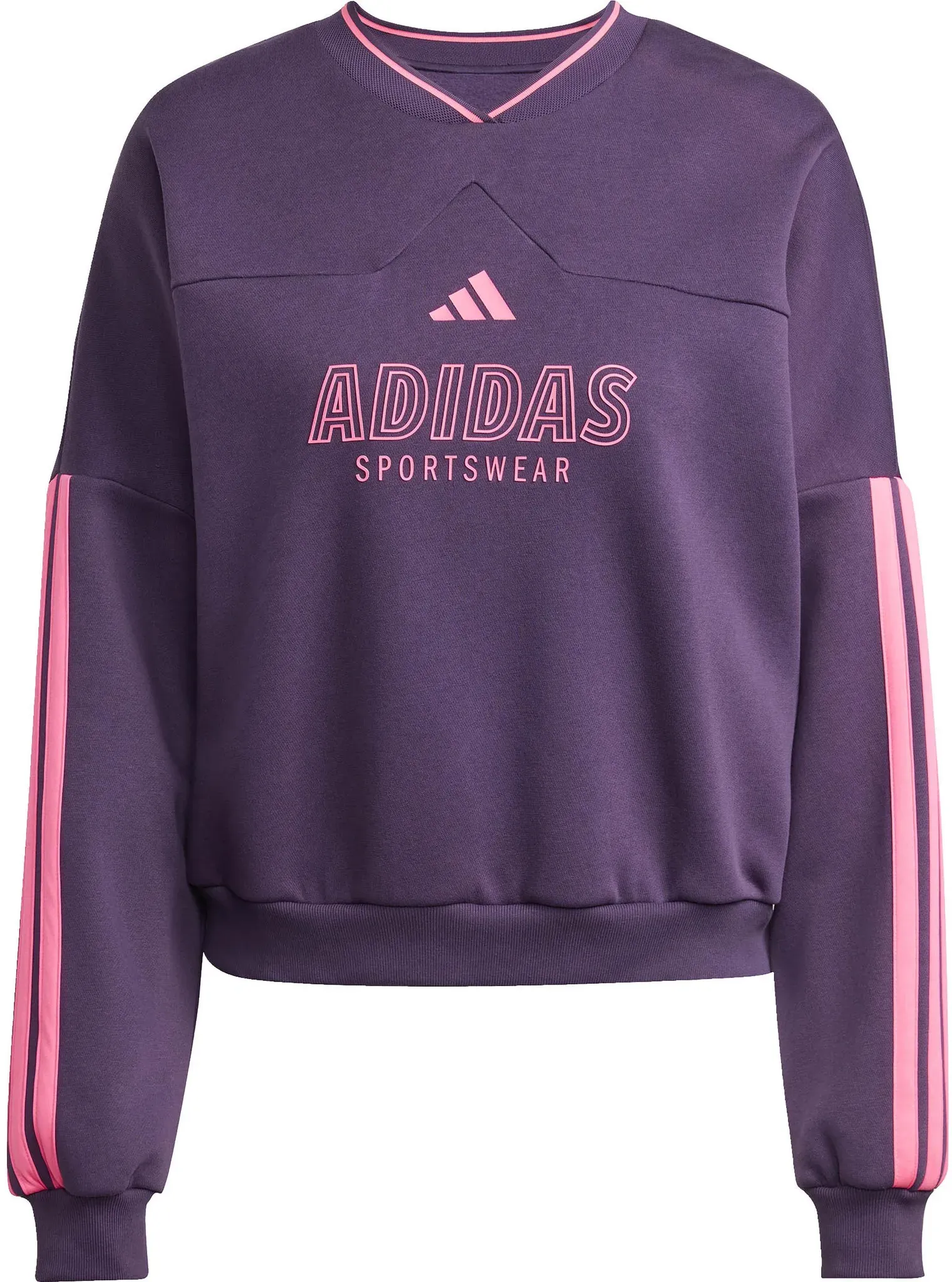 adidas Tiro Sweatshirt Damen in aurora plum-lucid pink, Größe L - lila