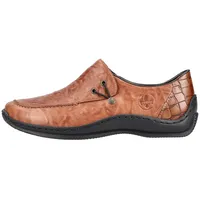 Rieker Damen Slipper Leder bequem robuste Laufsohle L1750, Größe:37 EU / Braun - 37