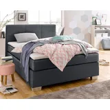 Jockenhöfer Gruppe Boxspringbett »Evita« inkl. Topper und Kissen, erhältlich in 140 & 180cm Breite schwarz