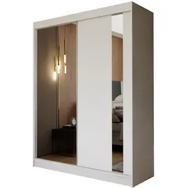 masseno Schwebetürenschrank Grazia 150 x 216 x 61 cm Weiß