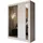 masseno Schwebetürenschrank Grazia 150 x 216 x 61 cm Weiß