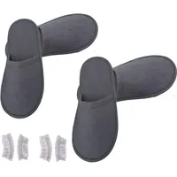 Gästehausschuhe,2er Unisex Gästepantoffeln,Hausschuhe Slippers für Damen Herren,