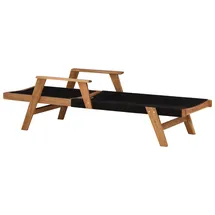 VCM Sonnenliege 200 x 73 x 35 cm Schwarz